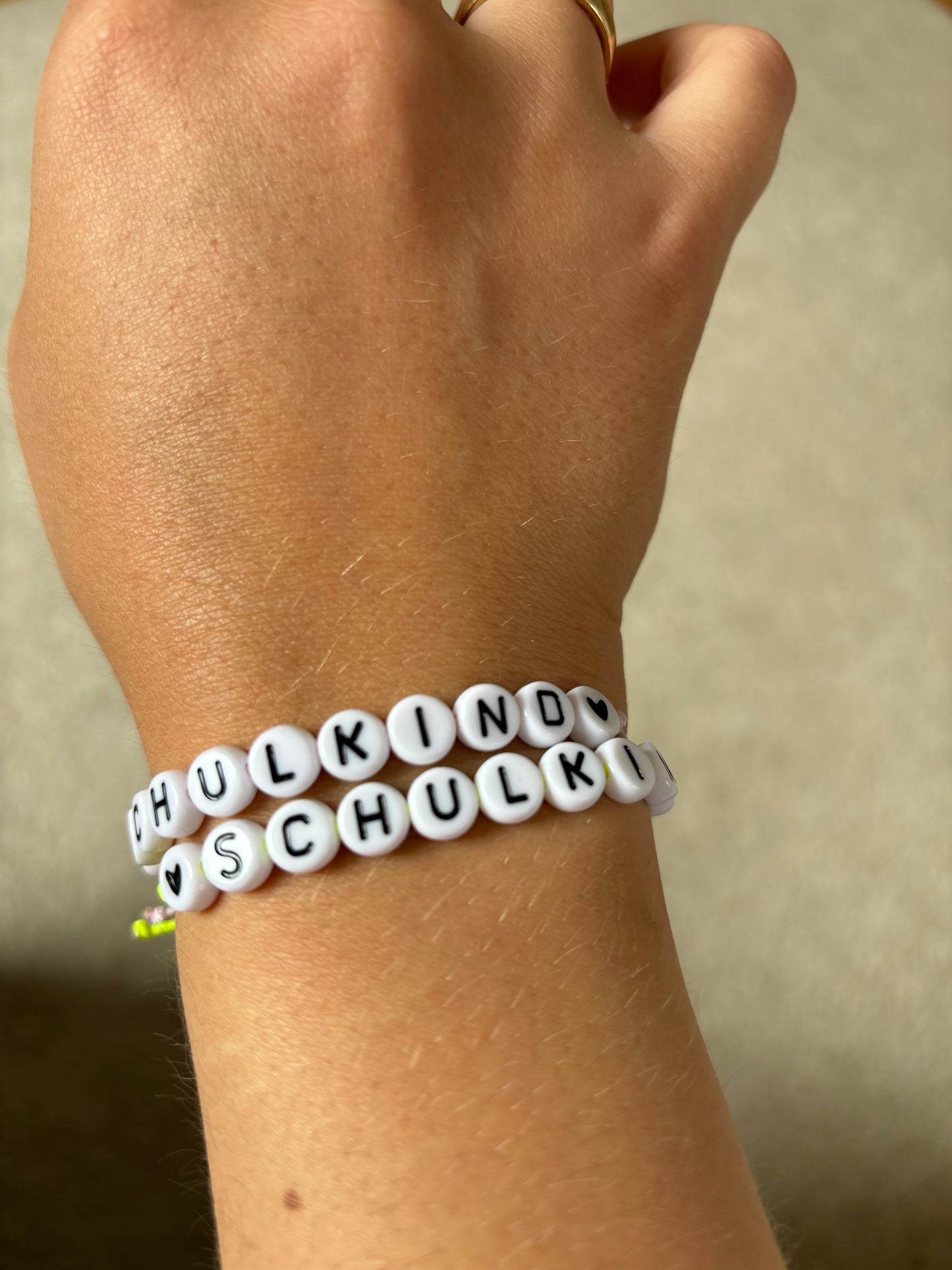 Armband Perlen Neon